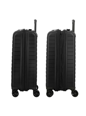 Jump Striper 4 Rollen Kabinentrolley 55 cm mit Dehnfalte dark grey