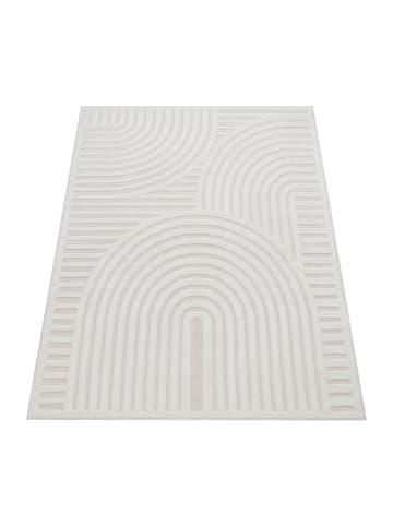 KADIMA DESIGN Teppich Kurzflor Struktur Wohnzimmer in Creme