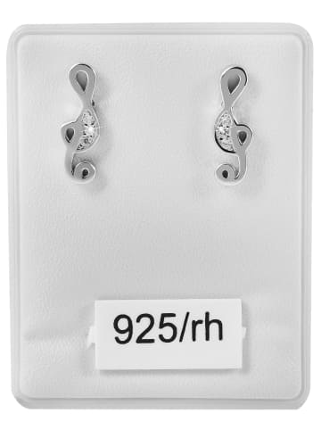 Adeliás Damen Ohrringe – Ohrstecker aus 925 Silber mit Zirkonia in silber
