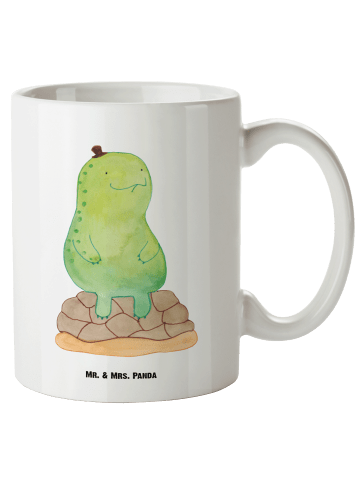 Mr. & Mrs. Panda XL Tasse Schildkröte Pause ohne Spruch in Weiß