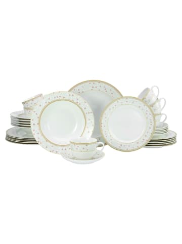CreaTable 30 tlg. Set 17529 Emilia (New Bone China) Kombiservice in Weiß