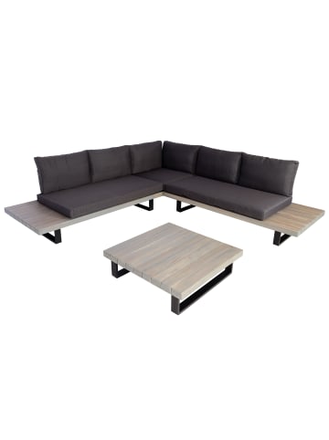 MCW Garten-Garnitur H54, Grau, Polster dunkelgrau