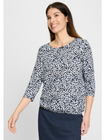 Olsen Langarmshirt Clara in marine ecru