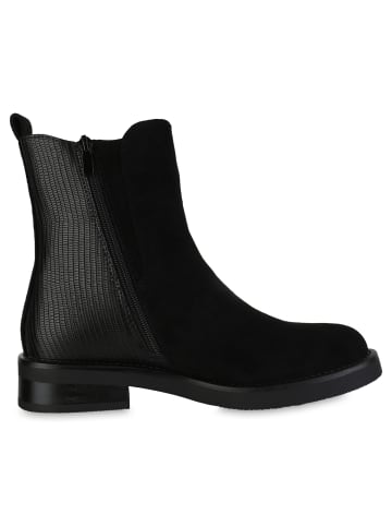 VAN HILL Klassische Stiefeletten Kimberly in Schwarz Velours