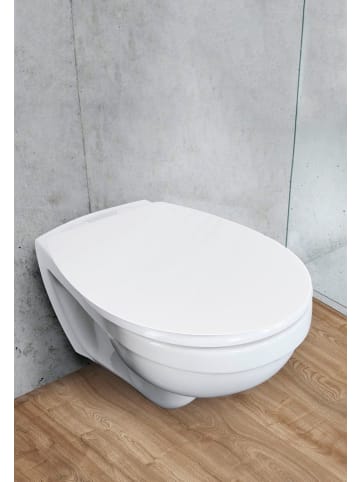 Wenko Langsam fallende WC-Sitz TAVOLA in Weiß, (B) 4 x (H) 36,5 x (L) 45 cm