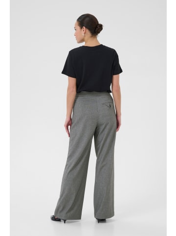 Kaffe Hose KAellie Loose fit in Grey Melange / Chalk Stripe