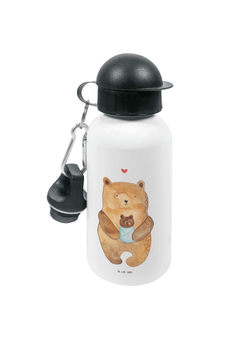 Mr. & Mrs. Panda Kindertrinkflasche Bär Baby ohne Spruch in Weiß