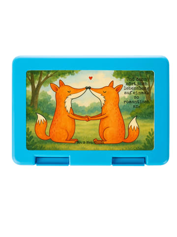 Mr. & Mrs. Panda Lunchbox Füchse Liebe Design mit Spruch in Weiß