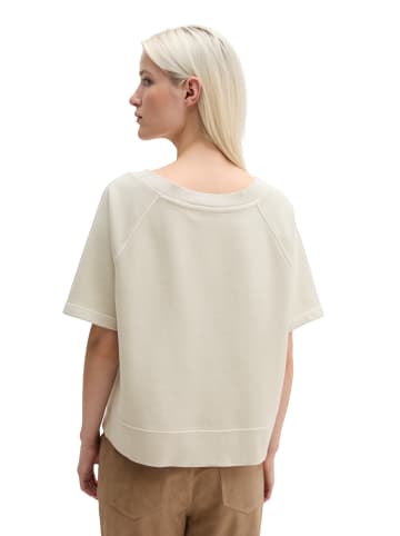Marc O'Polo Kurzarm-Sweatshirt loose in Linen Beige