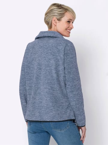 Sieh an! Fleece-Jacke in jeansblau-meliert