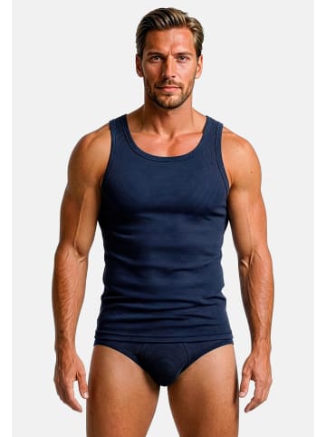 ESGE Unterhemd / Tanktop Feinripp Jeans in Marine