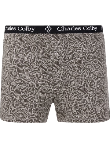 Charles Colby 2er Pack Boxershorts LORD HAWKINS in khaki gemustert