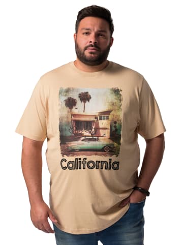 Men Plus Kurzarm T-Shirt in naturbeige