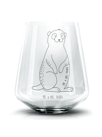 Mr. & Mrs. Panda Whiskey Tumbler Erdmännchen ohne Spruch in Transparent