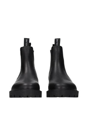 Celine Schwarz Leder Stiefeletten