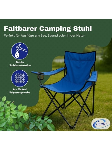 Coemo 4 Stk. Gartenstuhl faltbarer Campingstuhl  in Blau