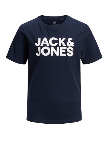 JACK & JONES Junior T-Shirt in navy blazer/Large Print