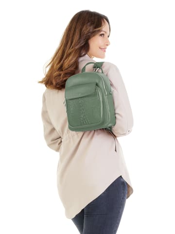 Cluty Rucksack echt Leder in grün