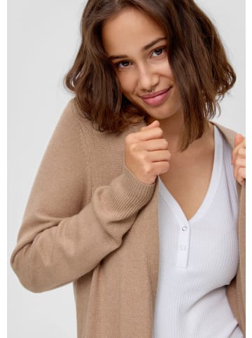 QS Strickjacke in 82W0_sandfarben