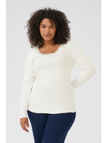 KAFFE curve T-shirt KCbritt Tight fit in Chalk