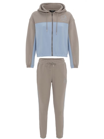 Tom Barron Trainingsanzug Freizeit Trainingsanzug Reißverschluss in GRAU