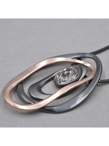 Steuer Modeschmuck Metall in grau