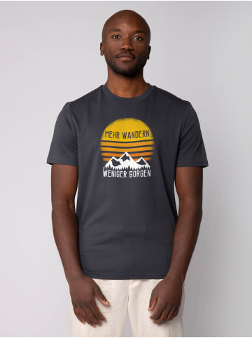 wat? Apparel T-Shirt Mehr Wandern in India Ink Grey
