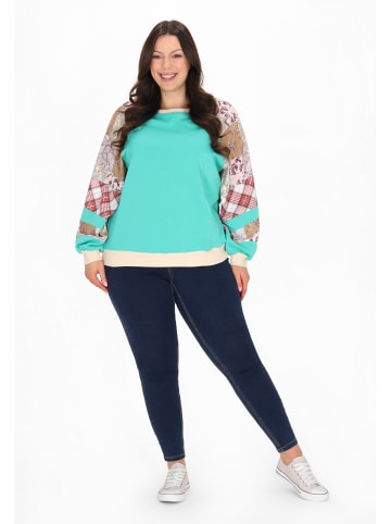 usha BLUE LABEL Women Plus Size Sweatshirt in sky blue