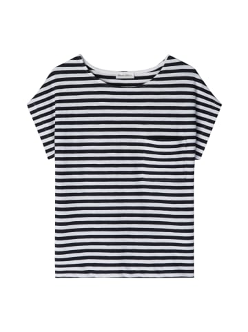 Marc O'Polo Gestreiftes T-Shirt regular in Schwarz