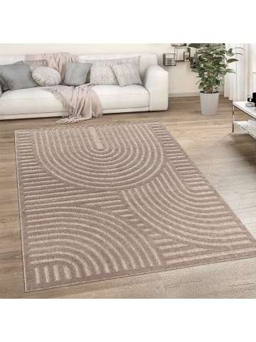 KADIMA DESIGN Teppich Kurzflor Struktur Wohnzimmer in Beige
