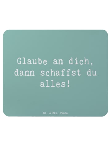Mr. & Mrs. Panda Mouse Pad Spruch Angst überwinden mit Spruch in Meeresbrise