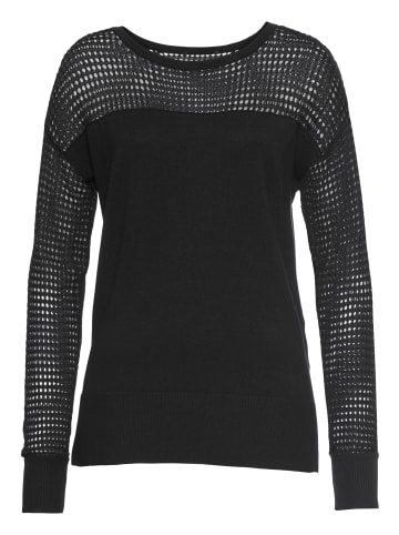 Melrose Ajourpullover in schwarz