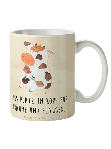 Mr. & Mrs. Panda Becher Kuh mit Spruch in Vintage