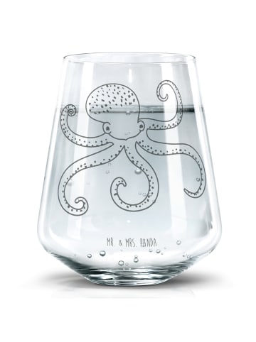 Mr. & Mrs. Panda Modernes Glas Tintenfisch ohne Spruch in Transparent