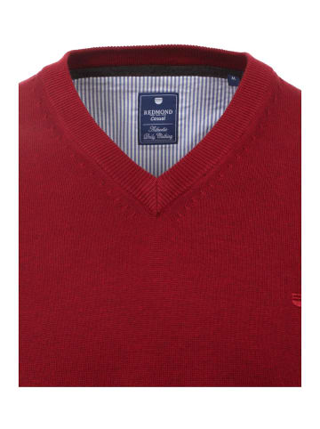 Redmond V-Ausschnitt Pullover in rot