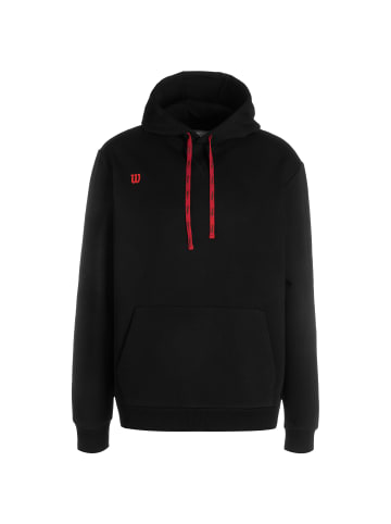 Wilson Hoodie Fundamentals Cotton in schwarz / rot