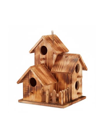 relaxdays Vogelhaus in Natur - (B)20x (H)34 x (T)19 cm