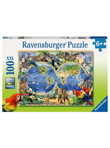 Ravensburger Ravensburger Kinderpuzzle - 10540 Tierisch um die Welt - Puzzle-Weltkarte für...
