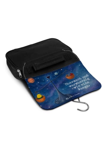 Mr. & Mrs. Panda Kosmetikbeutel Sternzeichen Waage Design mit Sp... in Weiß