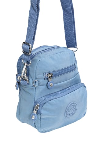 Mindesa Damen Umhängetasche in Blau Grau