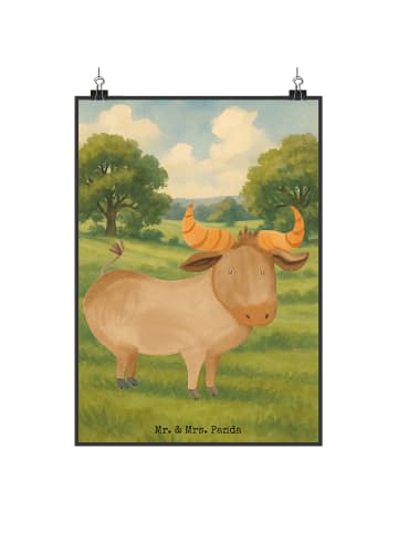 Mr. & Mrs. Panda Bild Sternzeichen Stier Design ohne Spruch in Weiß