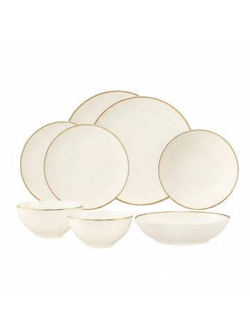 Seltmann Weiden 8-tlg. Einsteiger-Set Savona Goldlinie in in creme