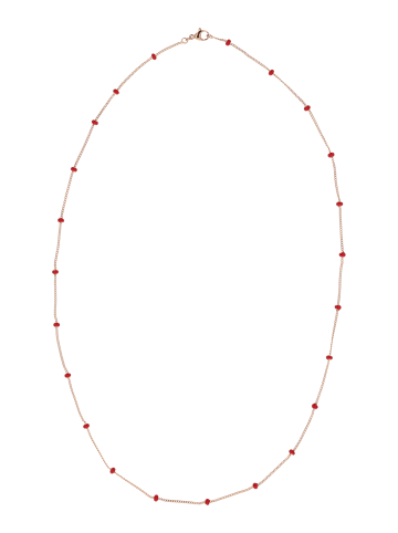NAEMI Women Necklace in Rose Gold Red
