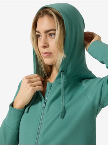 super.natural Merino Hoodie EVERYDAY ZIP in Petrol