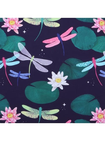 Walkiddy T-Shirt Colorful Dragonflies in Dark Blue