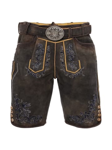 KRÜGER Lederhose 961367 in dunkelbraun