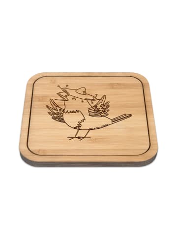 Mr. & Mrs. Panda Glasuntersetzer Rabe Sombrero ohne Spruch in Transparent