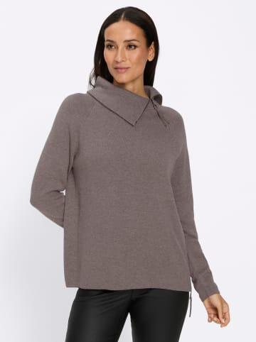 Heine Pullover in dunkeltaupe-meliert