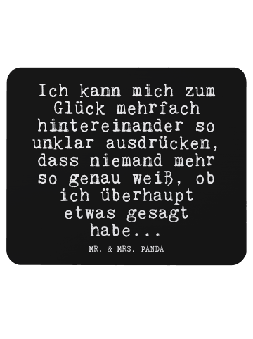Mr. & Mrs. Panda Mousepad Ich kann mich zum... mit Spruch in Schwarz
