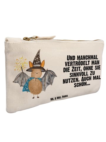 Mr. & Mrs. Panda pencil case Fledermaus Zauberer mit Spruch in Weiß
